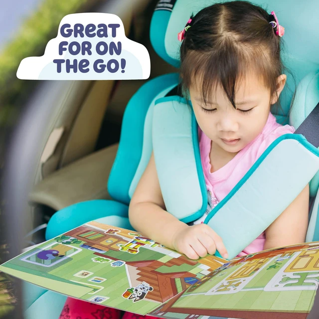 Alt view image 5 of 6 - Horizon Group USA Bluey Sticker Playset with 2 Play Scenes, 35+ Reusable Puffy Stickers for Kids, Travel, Screen-Free Fun
