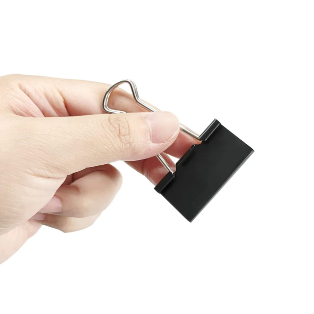 Alt view image 5 of 7 - DSTELIN Large Binder Clips 1.6-Inch (24 Pack), 41mm Width, 0.7-Inch/18mm Capacity, Black