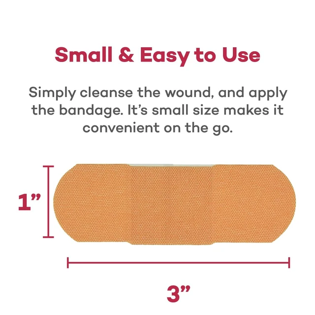 Alt view image 2 of 6 - Dealmed Sterile Flexible Fabric Adhesive Bandages 1x3in 100Count