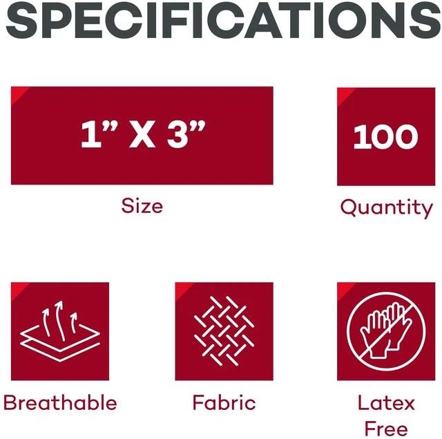Alt view image 3 of 6 - Dealmed Sterile Flexible Fabric Adhesive Bandages 1x3in 100Count