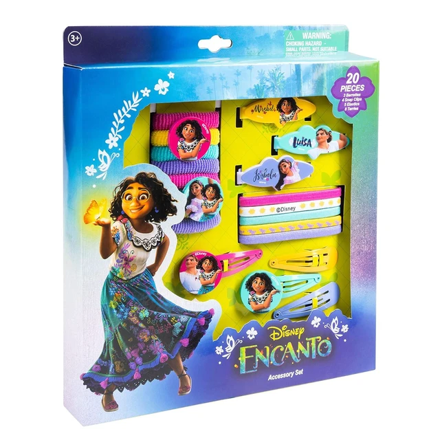 Alt view image 7 of 7 - Luv Her Encanto Girls 20 Piece Accessory Set with 3 Barrettes, 4 Snap Hair Clips, 5 Elastics and 8 Terry Ponies - Ages 3+