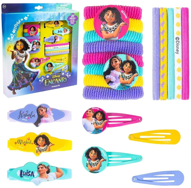 Alt view image 5 of 7 - Luv Her Encanto Girls 20 Piece Accessory Set with 3 Barrettes, 4 Snap Hair Clips, 5 Elastics and 8 Terry Ponies - Ages 3+