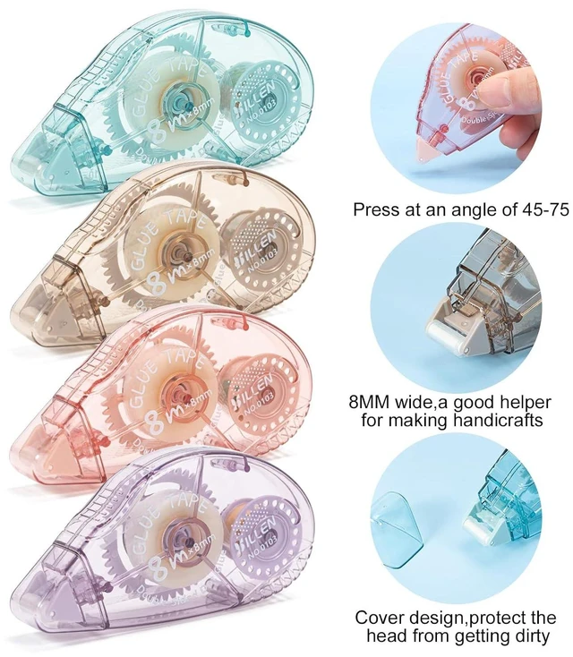 Alt view image 7 of 7 - 4 Pack Double Sided Tape Roller, Scrapbook Supplies