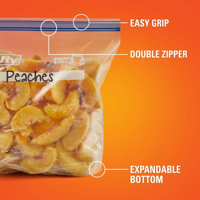 Alt view image 3 of 6 - Hefty Press to Close Freezer Bags, Half Gallon, 20 Count