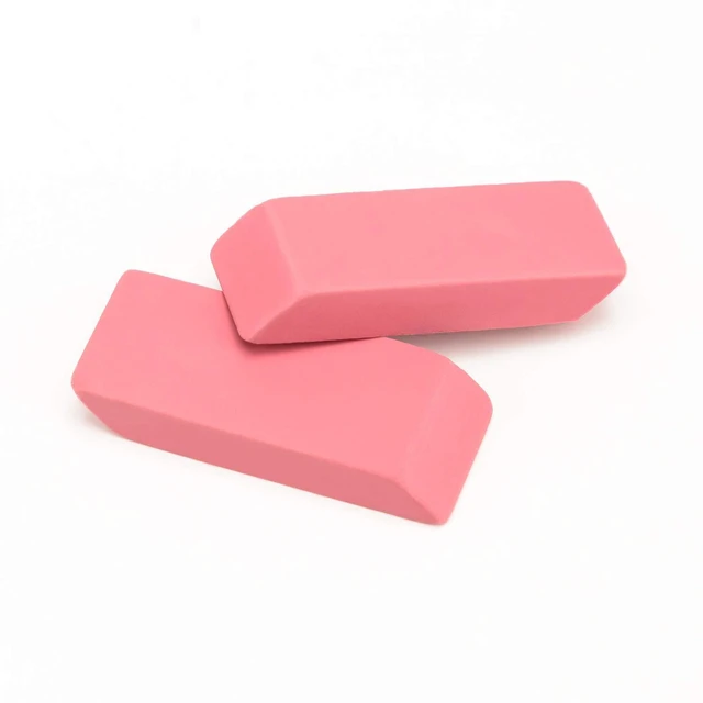Alt view image 2 of 5 - Amazon Basics Rectangular Erasers, Pink, 24 Count