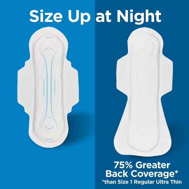 Alt view image 5 of 5 - Equate Maxi Pads with Flexi-Wings, Size 2, Long Super Absorbency, 42 Count
