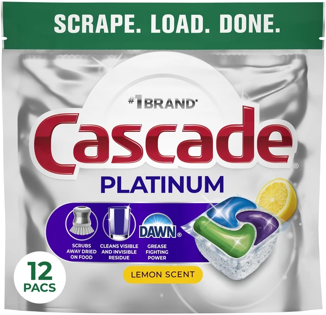 Alt view image 3 of 6 - Cascade Platinum Dishwasher Pods, Lemon, 12 Count