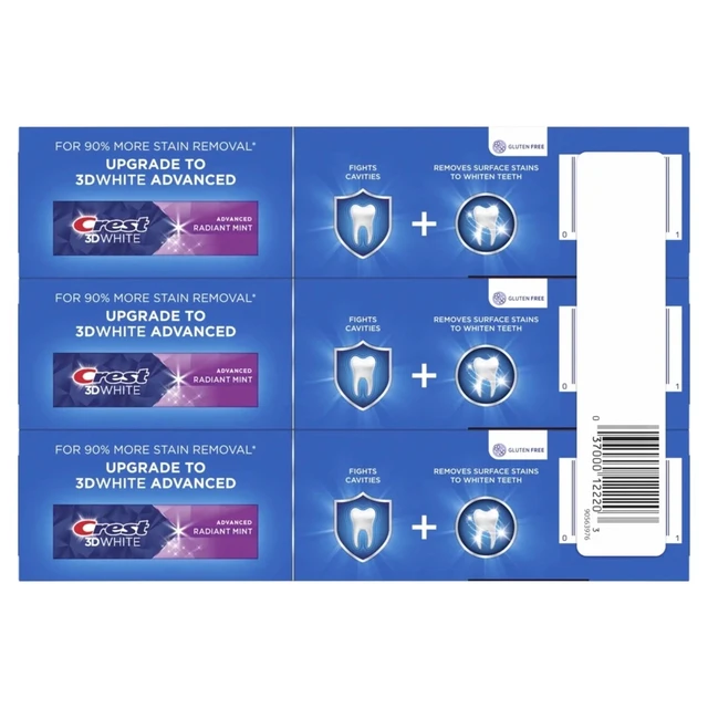 Alt view image 4 of 7 - Crest Plus Baking Soda & Peroxide Whitening Toothpaste, Fresh Mint, 5.7oz, Pack of 3