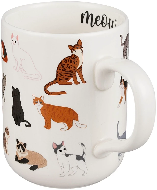 Alt view image 3 of 6 - Mainstays 16.06oz White Stoneware Cat Mug