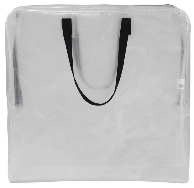 Alt view image 5 of 6 - Mainstays 24Gallon Slim Clear Storage and Moving Bag with Zipper Closure and Dual Carry Handles