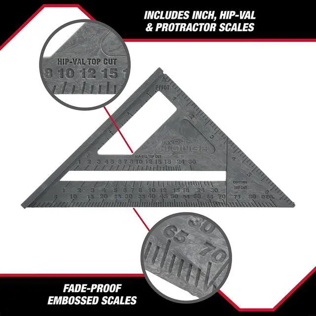 Alt view image 4 of 4 - Hyper Tough 7in Rafter Square Gray Plastic