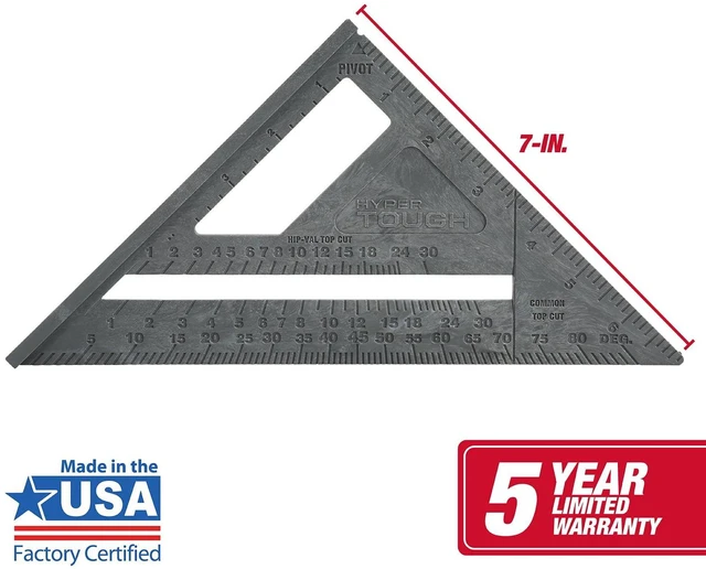 Alt view image 2 of 4 - Hyper Tough 7in Rafter Square Gray Plastic