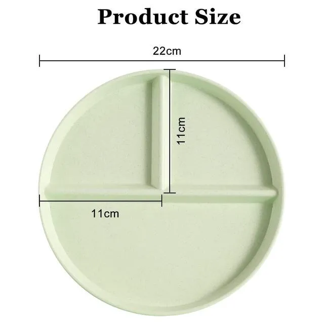 Alt view image 3 of 5 - 2-Pack 9-Inch Portion Control Divided Plates for Dinner