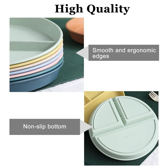 Alt view image 2 of 5 - 2-Pack 9-Inch Portion Control Divided Plates for Dinner