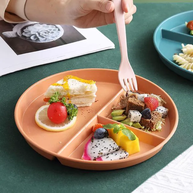 Alt view image 5 of 5 - 2-Pack 9-Inch Portion Control Divided Plates for Dinner