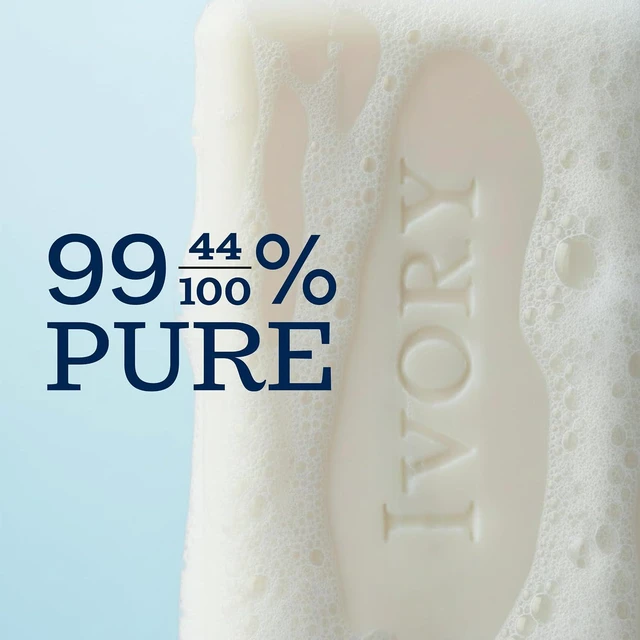 Alt view image 6 of 6 - Ivory Gentle Bar Soap, 99.44% Pure Formula, Plant-Based Cleanser, Made Without Heavy Perfumes, Parabens & Phthalates, Original Scent, 3.17 oz (10 Count)