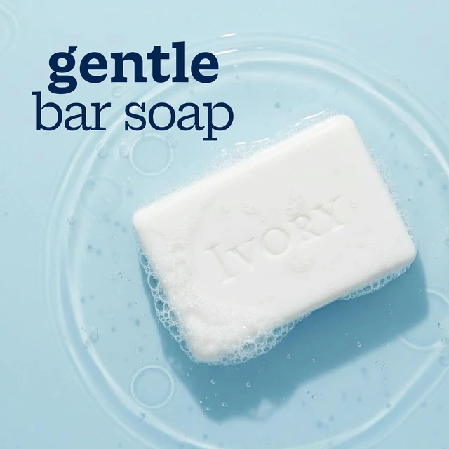 Alt view image 3 of 6 - Ivory Gentle Bar Soap, 99.44% Pure Formula, Plant-Based Cleanser, Made Without Heavy Perfumes, Parabens & Phthalates, Original Scent, 3.17 oz (10 Count)