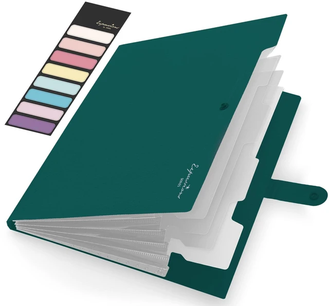 Main image of Sooez 5-Pocket Accordion File Organizer, Expanding File Folder with Label