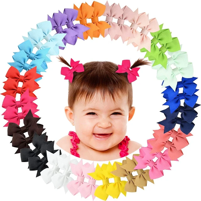 Main image of ALinmo 40PCS 2" Fully Lined Baby Hair Clips