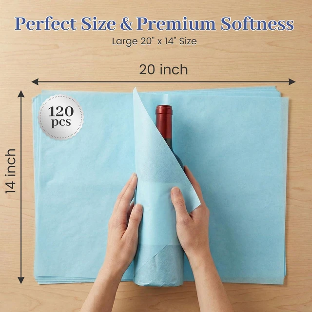 Alt view image 2 of 6 - Shindel Tissue Paper 120 Sheets, 20x14inch, 20 Colors for Gift Bags