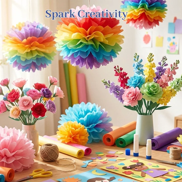 Alt view image 3 of 6 - Shindel Tissue Paper 120 Sheets, 20x14inch, 20 Colors for Gift Bags