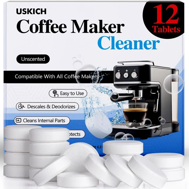 Main image of Descaler Tablets 12 Pack, Compatible With Keurig, Ninja, Breville, Delonghi, Nespresso, Miele, Coffee Maker and Espresso Machine Cleaning Tabs