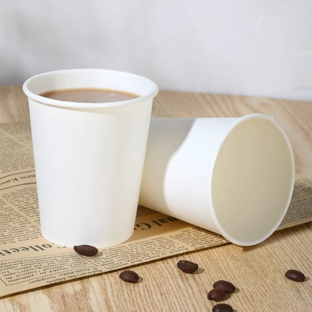 Alt view image 7 of 7 - Park 8 oz Disposable Paper Cups, 50 Pack for Hot or Cold Beverage