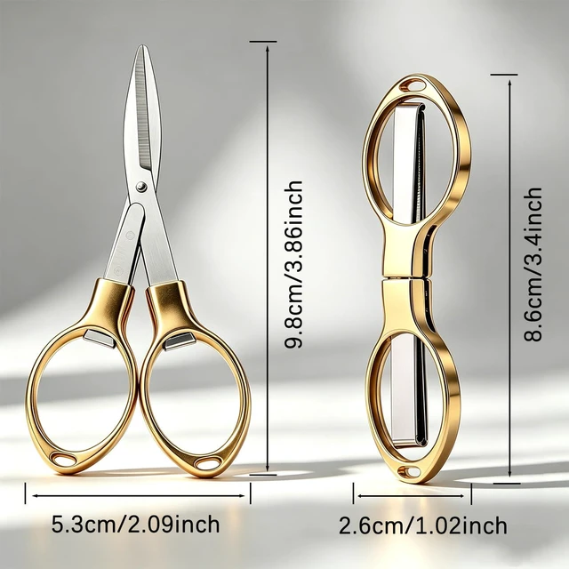 Alt view image 2 of 6 - Stainless Steel Mini Folding Scissors, TSA Travel Scissors