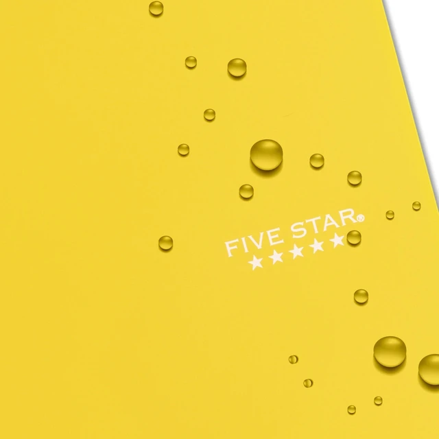 Alt view image 3 of 6 - Five Star 73463 3-Subject Wide Ruled Spiral Notebook, 8" x 10.5", 150 Sheets, Water Resistant Cover, Fights Ink Bleed, Harvest Yellow, with Study App