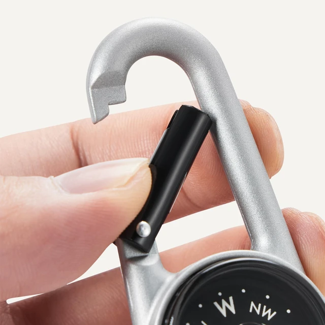 Alt view image 5 of 5 - Carabiner Keychain Compass for Hiking, Camping, Backpacking