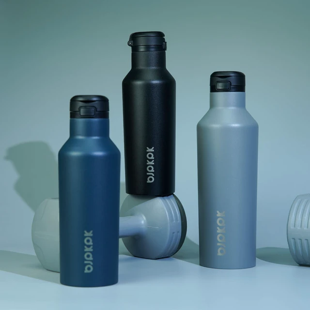 Alt view image 5 of 6 - BJPKPK 17oz Stainless Steel Insulated Thermal Water Bottle with Straw and Handle