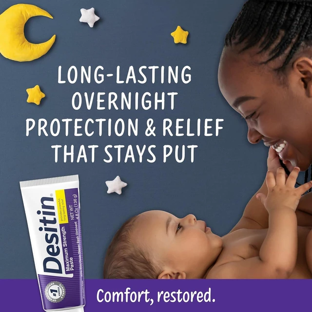 Alt view image 3 of 6 - Desitin Maximum Strength Diaper Rash Paste, 40% Zinc Oxide, 4.8oz