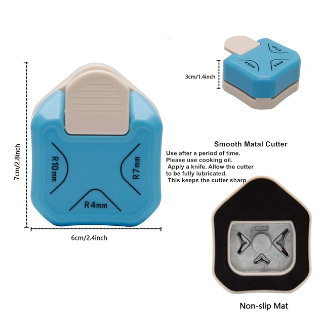 Alt view image 4 of 4 - QIQQIKIN Paper Corner Rounder 3 in 1 (R4mm+R7mm+R10mm) Punches, Cutter, Envelope Punch Board, Hole Puncher, Laminate, Photo Cutter, Card Making, Scrapbooking, Journaling