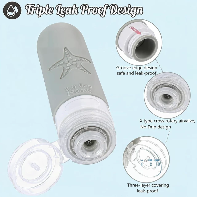 Alt view image 5 of 7 - Travel Bottles 18 Pack, Leak Proof, TSA Approved 3oz for Toiletries
