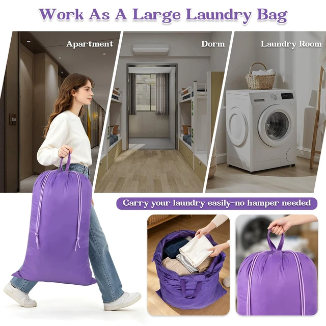 Alt view image 6 of 6 - Extra Large Heavy Duty Laundry Bag for Dorm & Family