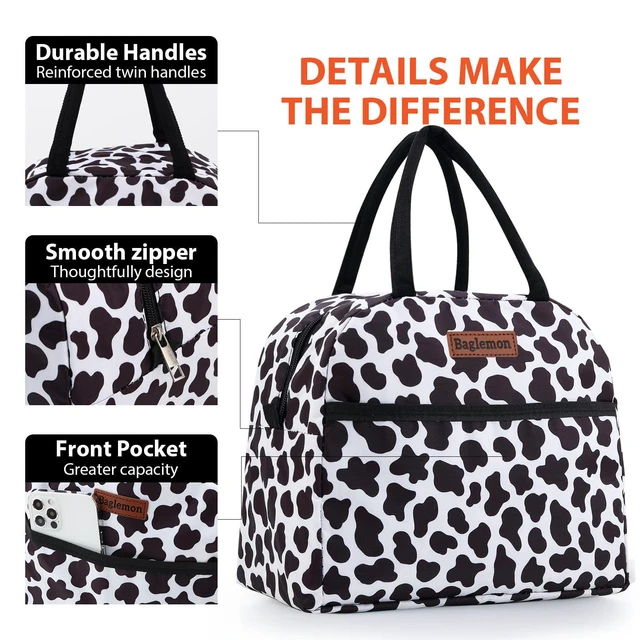 Alt view image 5 of 6 - Baglemon Insulated Lunch Bag High Capacity Reusable Lunch Tote for Women Men Work Picnic
