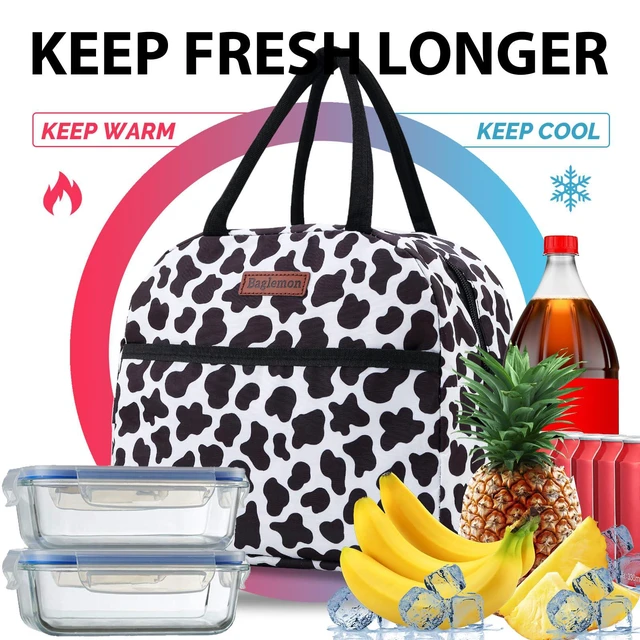 Alt view image 4 of 6 - Baglemon Insulated Lunch Bag High Capacity Reusable Lunch Tote for Women Men Work Picnic