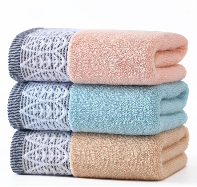 Main image of 3 Pack Leaf Print Hand Towels, Decorative Soft Cotton