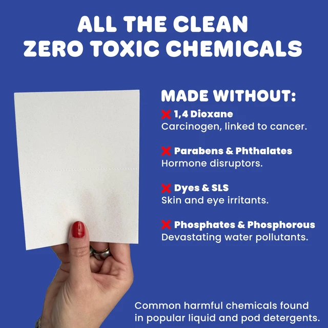 Alt view image 5 of 6 - Laundry Detergent Sheets with 3 Stain-Fighting Enzymes, Baby Safe