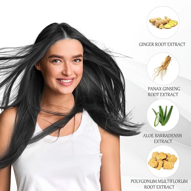 Alt view image 5 of 6 - 3 in 1 Black Hair Dye Shampoo for Covering Grey Hair