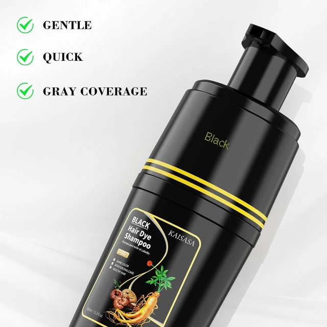 Alt view image 6 of 6 - 3 in 1 Black Hair Dye Shampoo for Covering Grey Hair