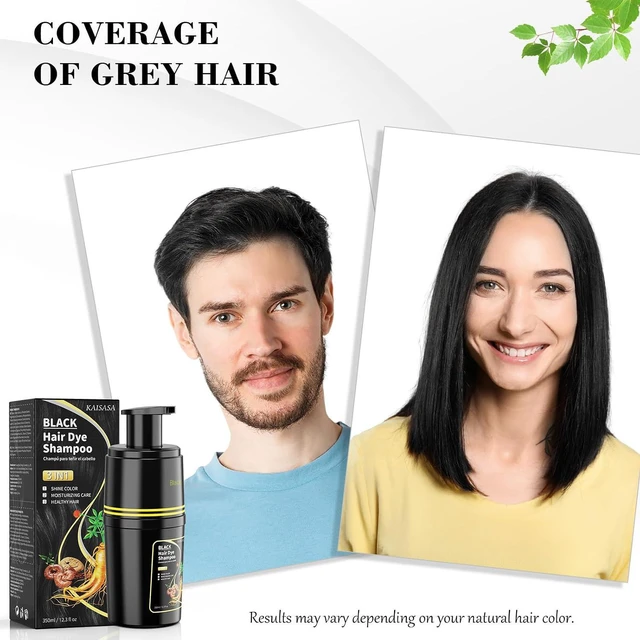 Alt view image 2 of 6 - 3 in 1 Black Hair Dye Shampoo for Covering Grey Hair