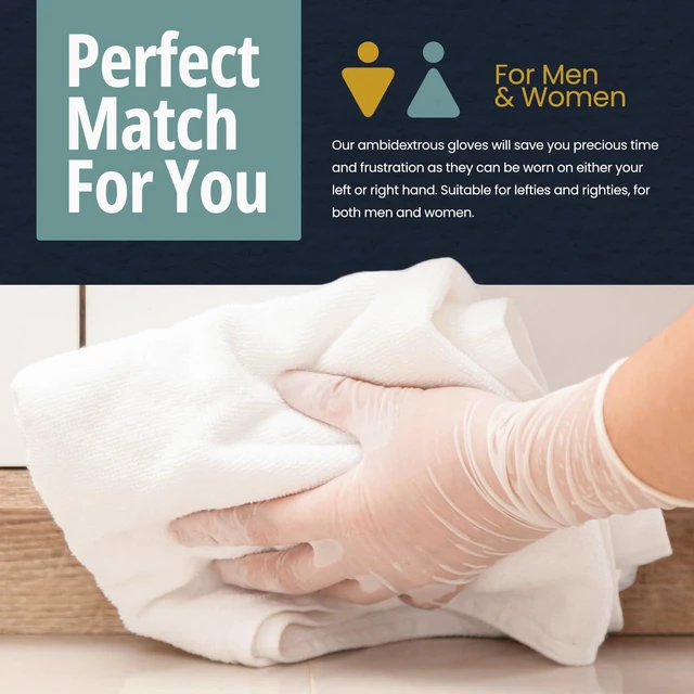 Alt view image 5 of 7 - MED PRIDE Medical Vinyl Examination Gloves, Large, 100-Count, Latex & Rubber Free, Ultra-Strong, Clear, Powder-Free, Disposable for Healthcare & Food Handling