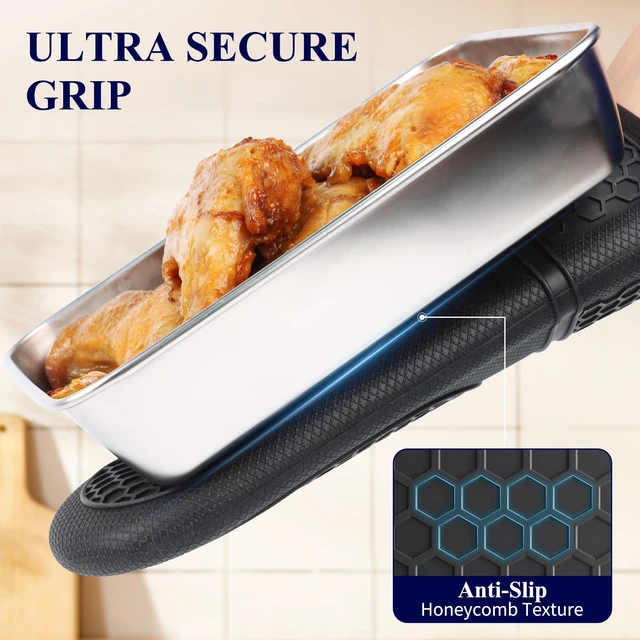 Alt view image 4 of 7 - Kitsure Silicone Oven Mitts