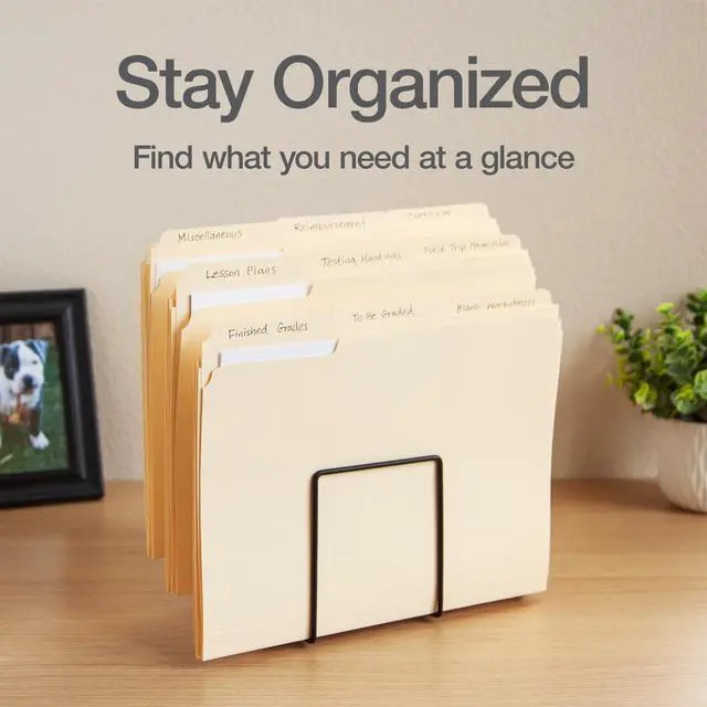 Alt view image 6 of 6 - Oxford File Folders, 36 Pack, Letter Size 8.5"x11", 3 Tabs, Manila Paper, for School, Office & Home Document Organization
