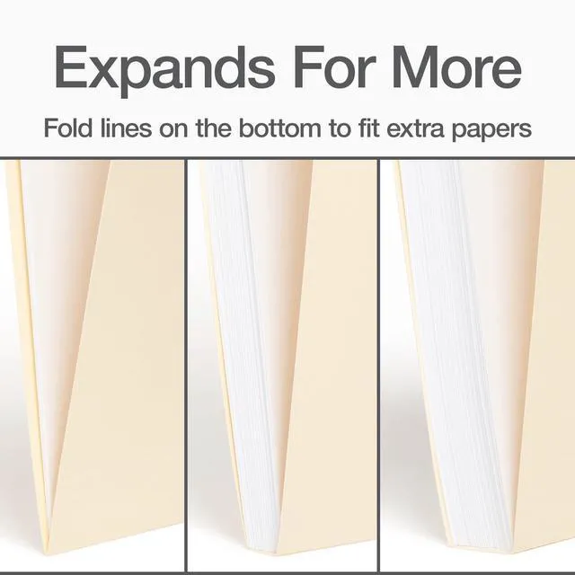Alt view image 2 of 6 - Oxford File Folders, 36 Pack, Letter Size 8.5"x11", 3 Tabs, Manila Paper, for School, Office & Home Document Organization