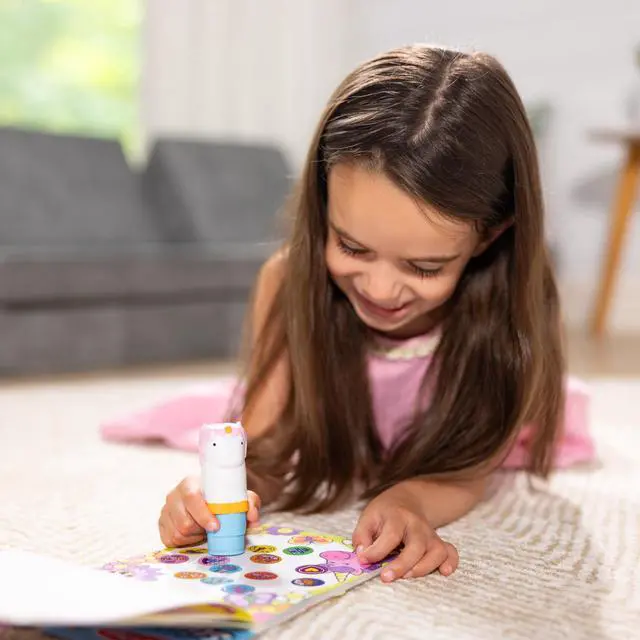 Alt view image 2 of 6 - Melissa & Doug Sticker Wow! 24-Page Activity Pad and Sticker Stamper, 300 Stickers, Unicorn Arts and Crafts Fidget Toy, Creative Play Travel Toy for Kids 3+