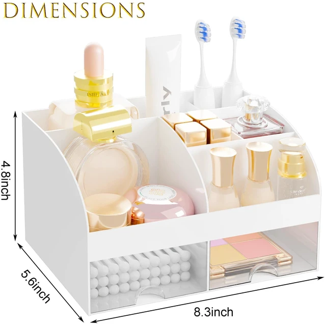 Alt view image 3 of 6 - Countertop Makeup Organizer with 2 Drawers, Cosmetic Storage for Vanity