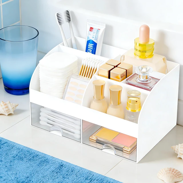 Alt view image 5 of 6 - Countertop Makeup Organizer with 2 Drawers, Cosmetic Storage for Vanity