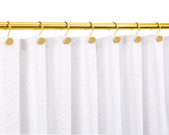 Alt view image 4 of 4 - CHICTIE Gold Metal Shower Curtain Hooks, Rustproof Heavy Duty Round Design, Set of 12, Modern Decorative for Bathroom